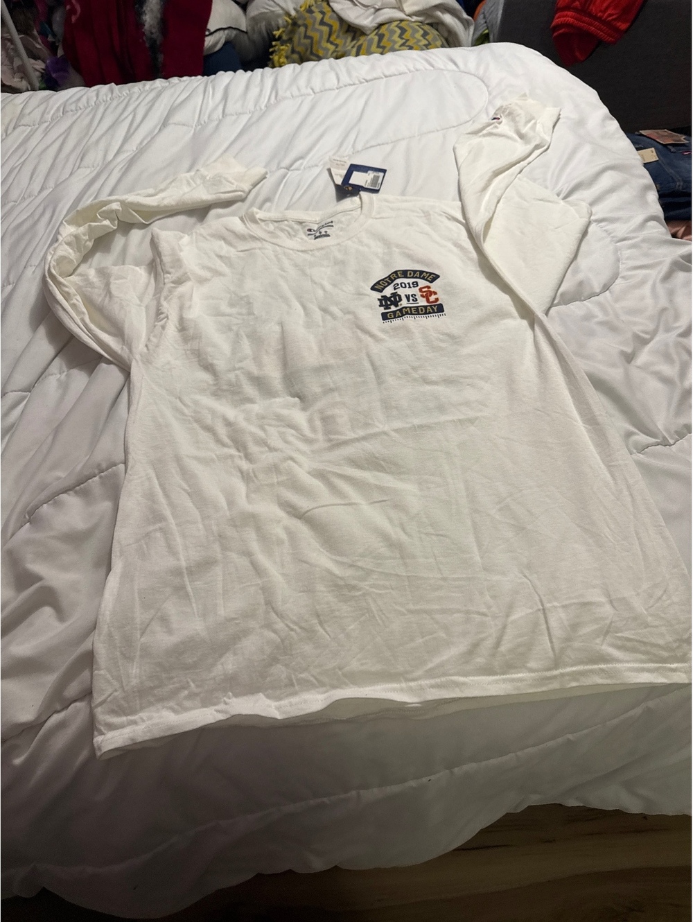 Champion Notre Dame vs USC Trojans 2019 Gameday Long Sleeve Shirt
